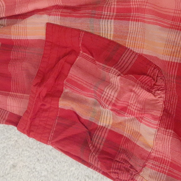 H&M Red Plaid pleated skirt with pockets and belt. Size 10. - Picture 4 of 8